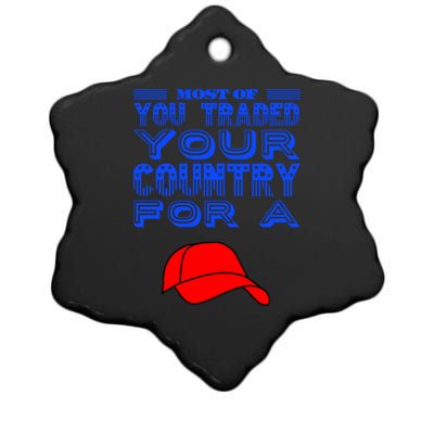 Country Blue Novelty Freedom Humor Gift Ceramic Star Ornament