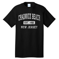 Chadwick Beach New Jersey Nj Vintage Established Sports Tall T-Shirt