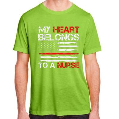 Cute Boyfriend Nurse Quote My Heart Belongs To A Nurse Funny Adult ChromaSoft Performance T-Shirt