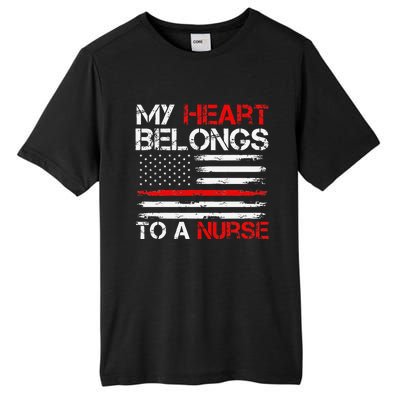 Cute Boyfriend Nurse Quote My Heart Belongs To A Nurse Funny Tall Fusion ChromaSoft Performance T-Shirt