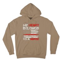 Cute Boyfriend Nurse Quote My Heart Belongs To A Nurse Funny Hoodie