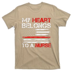 Cute Boyfriend Nurse Quote My Heart Belongs To A Nurse Funny T-Shirt