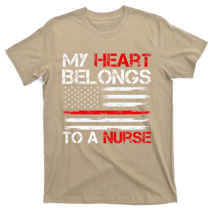 Cute Boyfriend Nurse Quote My Heart Belongs To A Nurse Funny T-Shirt