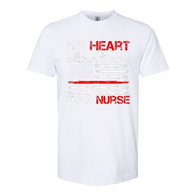 Cute Boyfriend Nurse Quote My Heart Belongs To A Nurse Funny Softstyle® CVC T-Shirt