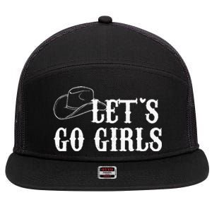 Cowgirls Bride Nashville Bachelorette Lets Go 7 Panel Mesh Trucker Snapback Hat