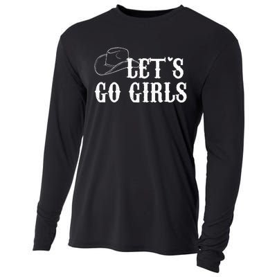 Cowgirls Bride Nashville Bachelorette Lets Go Cooling Performance Long Sleeve Crew