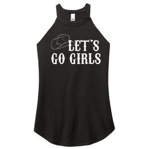 Cowgirls Bride Nashville Bachelorette Lets Go Women's Perfect Tri Rocker Tank