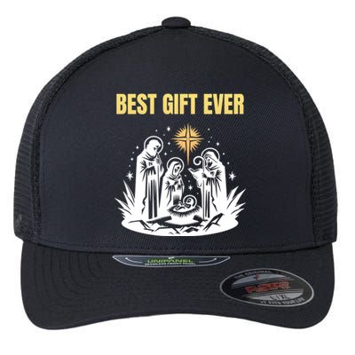 Christmas Best Nativity Xmas Christian Jesus Flexfit Unipanel Trucker Cap