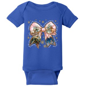 Coquette Bow Nativity Scene Jesus Christmas Pajamas Xmas Gift Baby Bodysuit