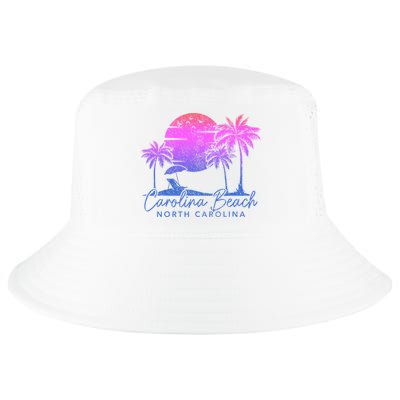 Carolina Beach North Carolina Vintage Sunset Surfer Retro Cool Comfort Performance Bucket Hat