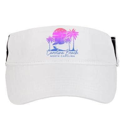 Carolina Beach North Carolina Vintage Sunset Surfer Retro Adult Drive Performance Visor