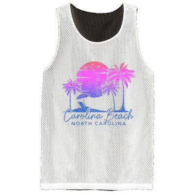 Carolina Beach North Carolina Vintage Sunset Surfer Retro Mesh Reversible Basketball Jersey Tank