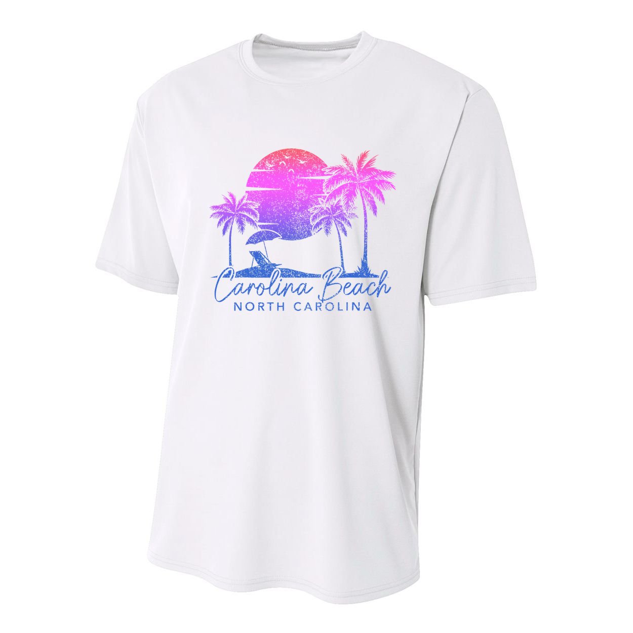 Carolina Beach North Carolina Vintage Sunset Surfer Retro Youth Performance Sprint T-Shirt