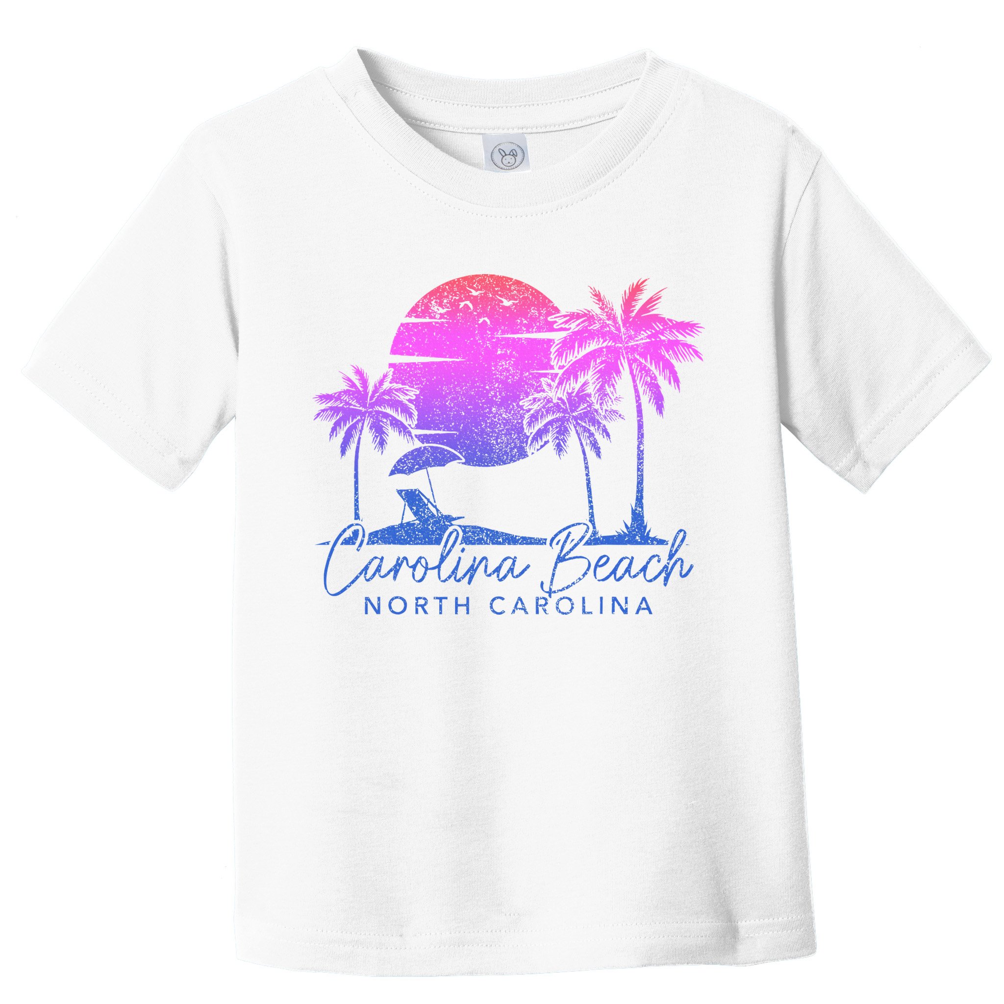 Carolina Beach North Carolina Vintage Sunset Surfer Retro Toddler T-Shirt