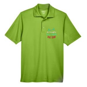 Christmas Be Naughty Save Santa The Trip Funny Quote Graphic Funny Gift Men's Origin Performance Pique Polo