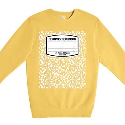 Composition Book Notebook Matching Group Halloween Teacher Premium Crewneck Sweatshirt