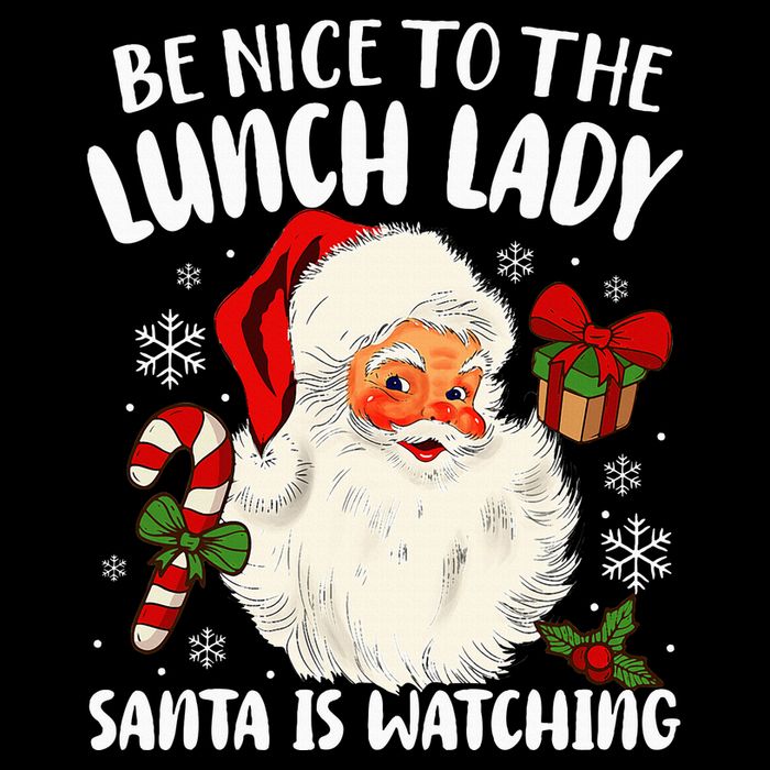 Christmas Be Nice To The Lunch Lady Santa Is Watching Impact Tech Backpack