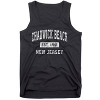 Chadwick Beach New Jersey Nj Vintage Established Sports Tank Top