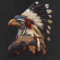 Chicken Bird Native American Indian Northwest Tribal Graphic Adult Drive Performance Visor