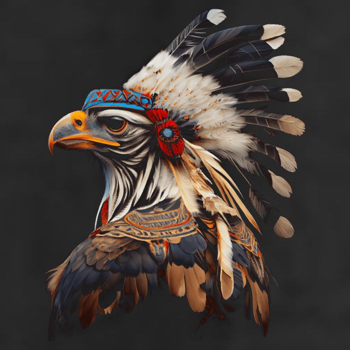 Chicken Bird Native American Indian Northwest Tribal Graphic Adult Drive Performance Visor