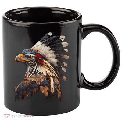 Chicken Bird Native American Indian Northwest Tribal Graphic 11oz C Handle Ceramic Mug