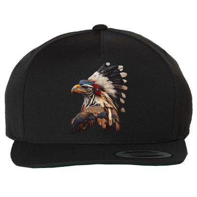 Chicken Bird Native American Indian Northwest Tribal Graphic Wool Snapback Cap