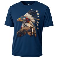 Chicken Bird Native American Indian Northwest Tribal Graphic Cooling Performance Crew T-Shirt