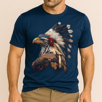 Chicken Bird Native American Indian Northwest Tribal Graphic Cooling Performance Crew T-Shirt