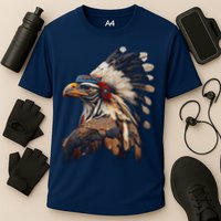 Chicken Bird Native American Indian Northwest Tribal Graphic Cooling Performance Crew T-Shirt