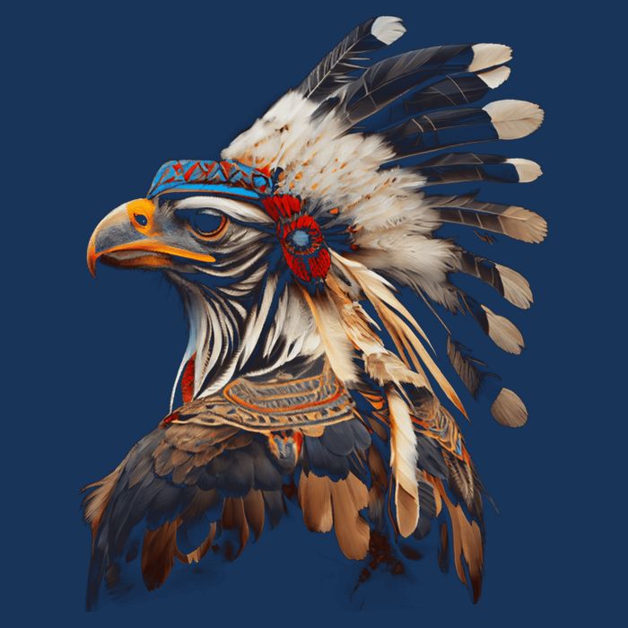 Chicken Bird Native American Indian Northwest Tribal Graphic Cooling Performance Crew T-Shirt