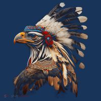 Chicken Bird Native American Indian Northwest Tribal Graphic Tall T-Shirt