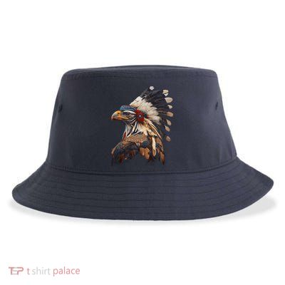 Chicken Bird Native American Indian Northwest Tribal Graphic Sustainable Bucket Hat