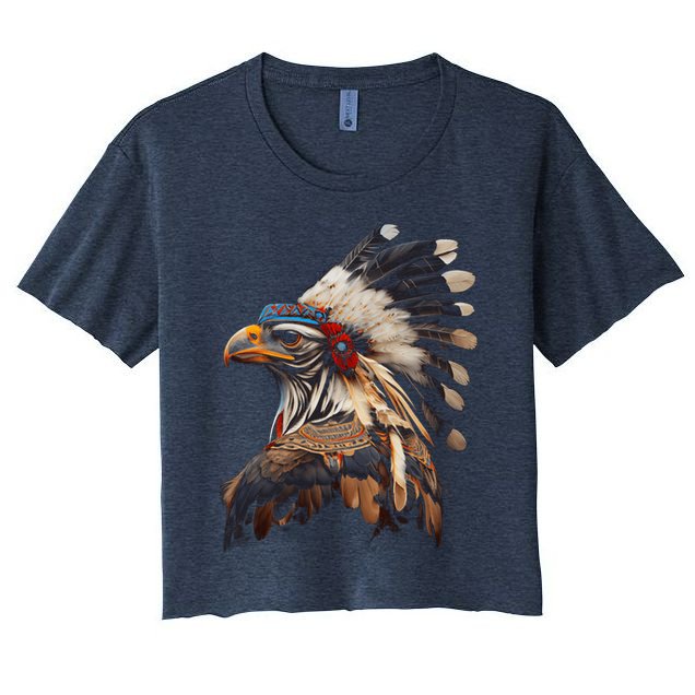 Chicken Bird Native American Indian Northwest Tribal Graphic Crop Top