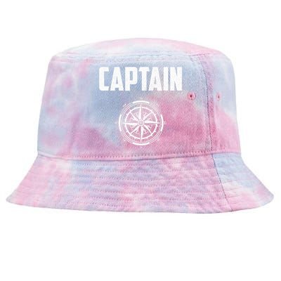 Captain Boating Nautical Gift Compass Boat Captain Tie-Dyed Bucket Hat