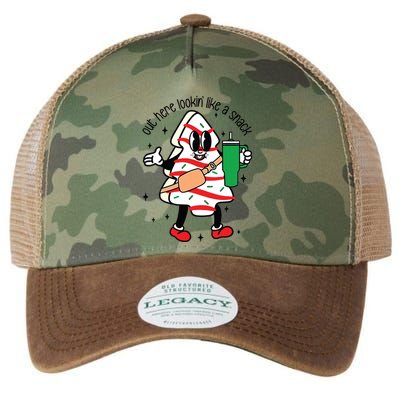 Cute Boojee Out Here Lookin Like A Snack Christmas Tree Cake Legacy Tie Dye Trucker Hat