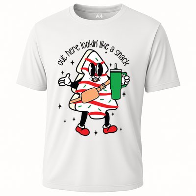 Cute Boojee Out Here Lookin Like A Snack Christmas Tree Cake Performance Shirt