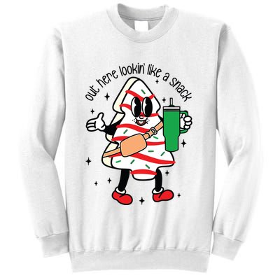 Cute Boojee Out Here Lookin Like A Snack Christmas Tree Cake Sweatshirt