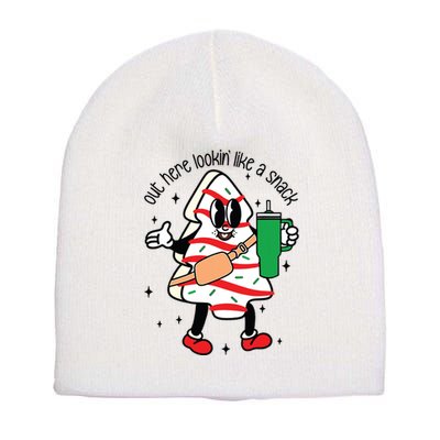 Cute Boojee Out Here Lookin Like A Snack Christmas Tree Cake Short Acrylic Beanie