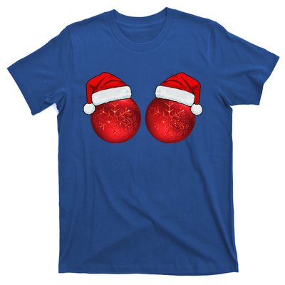 Christmas Ball Ornaments Boob Bra Funny Funnys Christmas T-Shirt