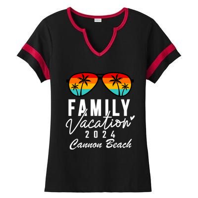 Cannon Beach Oregon Family Vacation 2024 Meaningful Gift Ladies Halftime Notch Neck Tee