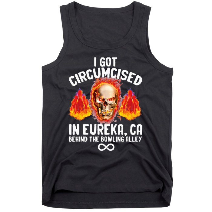 Circumcised Bowling Oddly Specific Humor Weird Tank Top