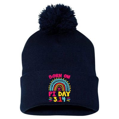 Cool Born On Pi Day Pom Pom 12in Knit Beanie