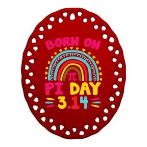 Cool Born On Pi Day Ceramic Oval Ornament