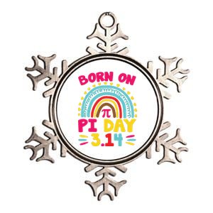 Cool Born On Pi Day Metallic Star Ornament