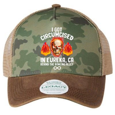 Circumcised Bowling Oddly Specific Humor Weird Legacy Tie Dye Trucker Hat