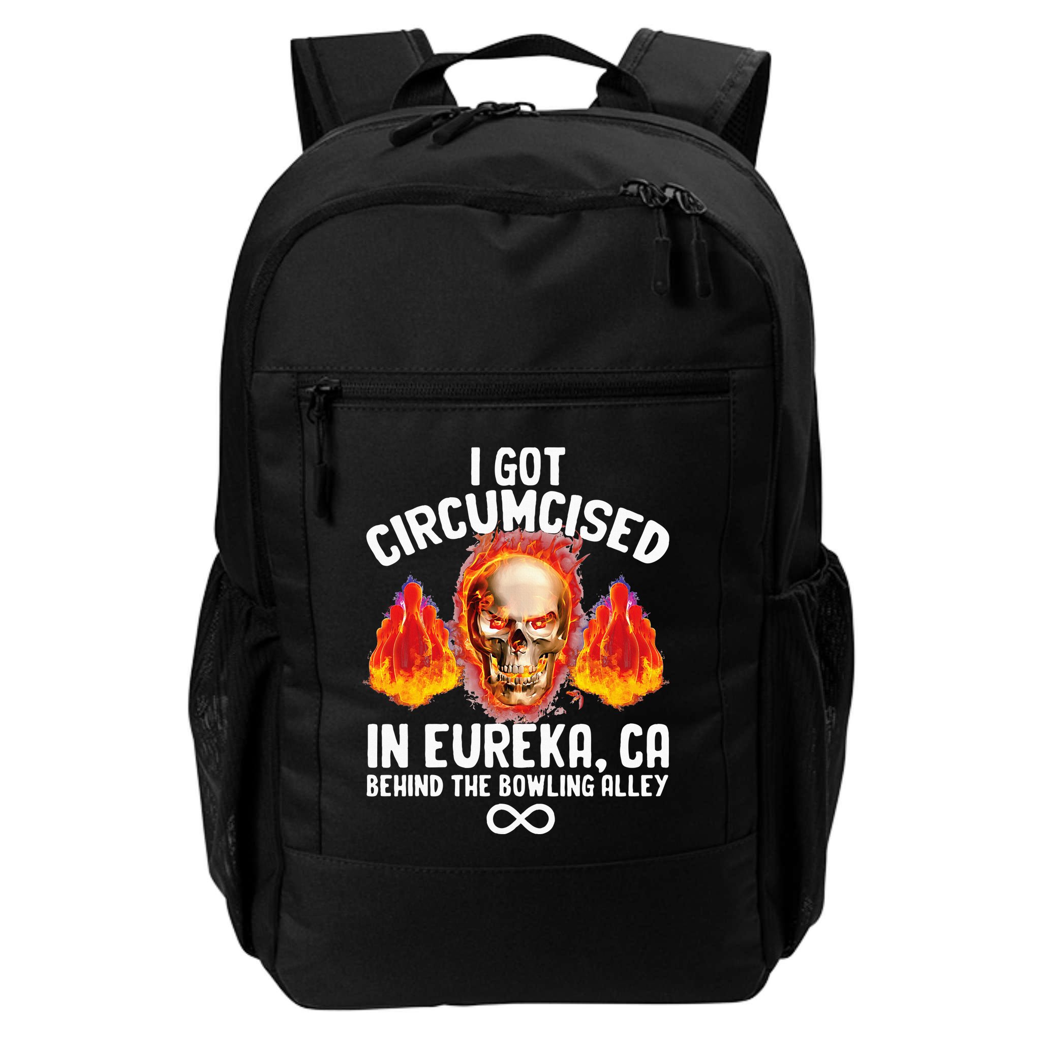Circumcised Bowling Oddly Specific Humor Weird Backpack
