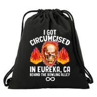Circumcised Bowling Oddly Specific Humor Weird Drawstring Bag