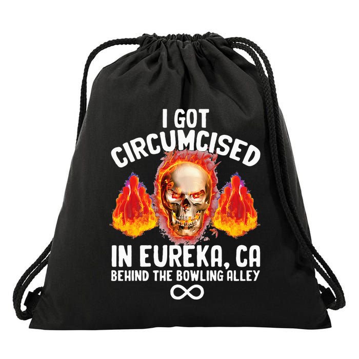 Circumcised Bowling Oddly Specific Humor Weird Drawstring Bag