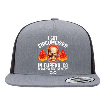 Circumcised Bowling Oddly Specific Humor Weird Flat Bill Trucker Hat