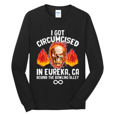 Circumcised Bowling Oddly Specific Humor Weird Tall Long Sleeve T-Shirt